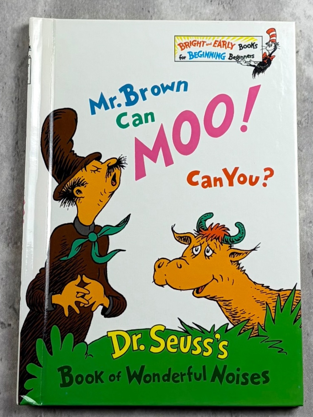 unread original 1970 Mr Brown Can Moo Can You Dr Seuss Grolier Book Club